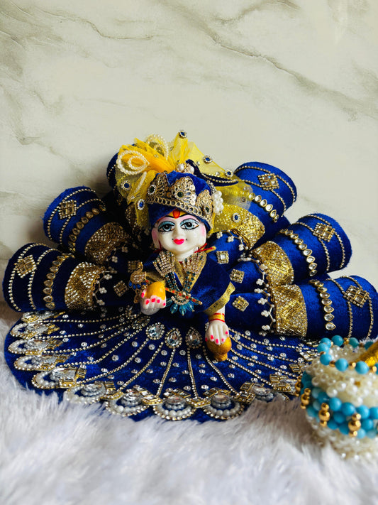 Laddu Gopal Dress with Pagdi – Handmade Festive Poshak for Krishna Ji