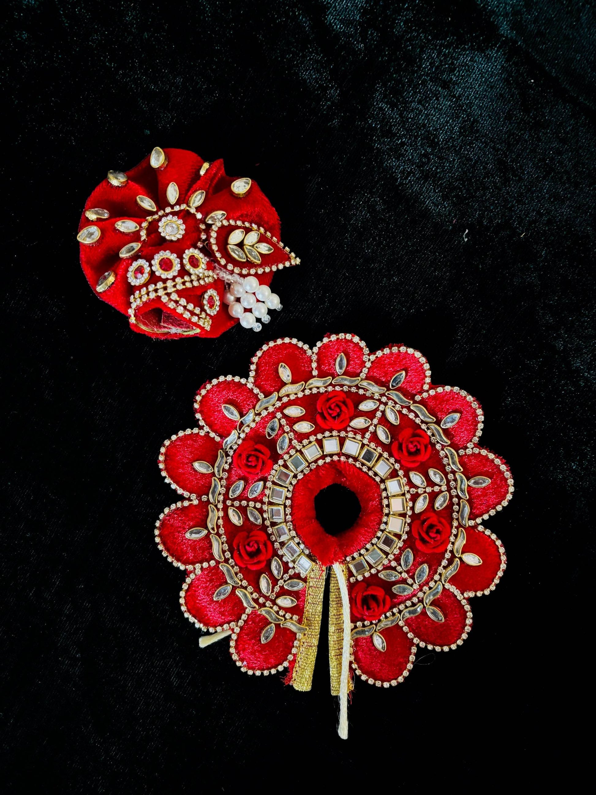 Vrindavan-style Kundan Poshak for Thakur Ji