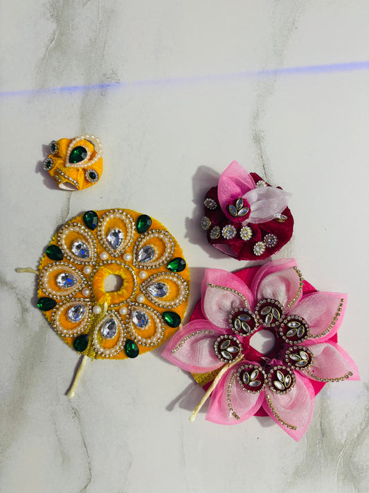 Combo Pack of Two Beautiful Laddu Gopal Dresses with Pagdi | Vrindahaat
