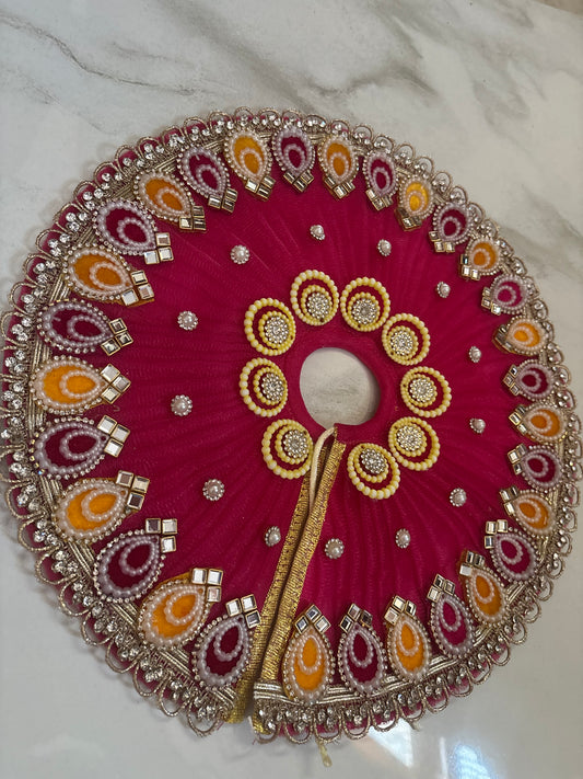 Rani pink heavy border dress with pagdi