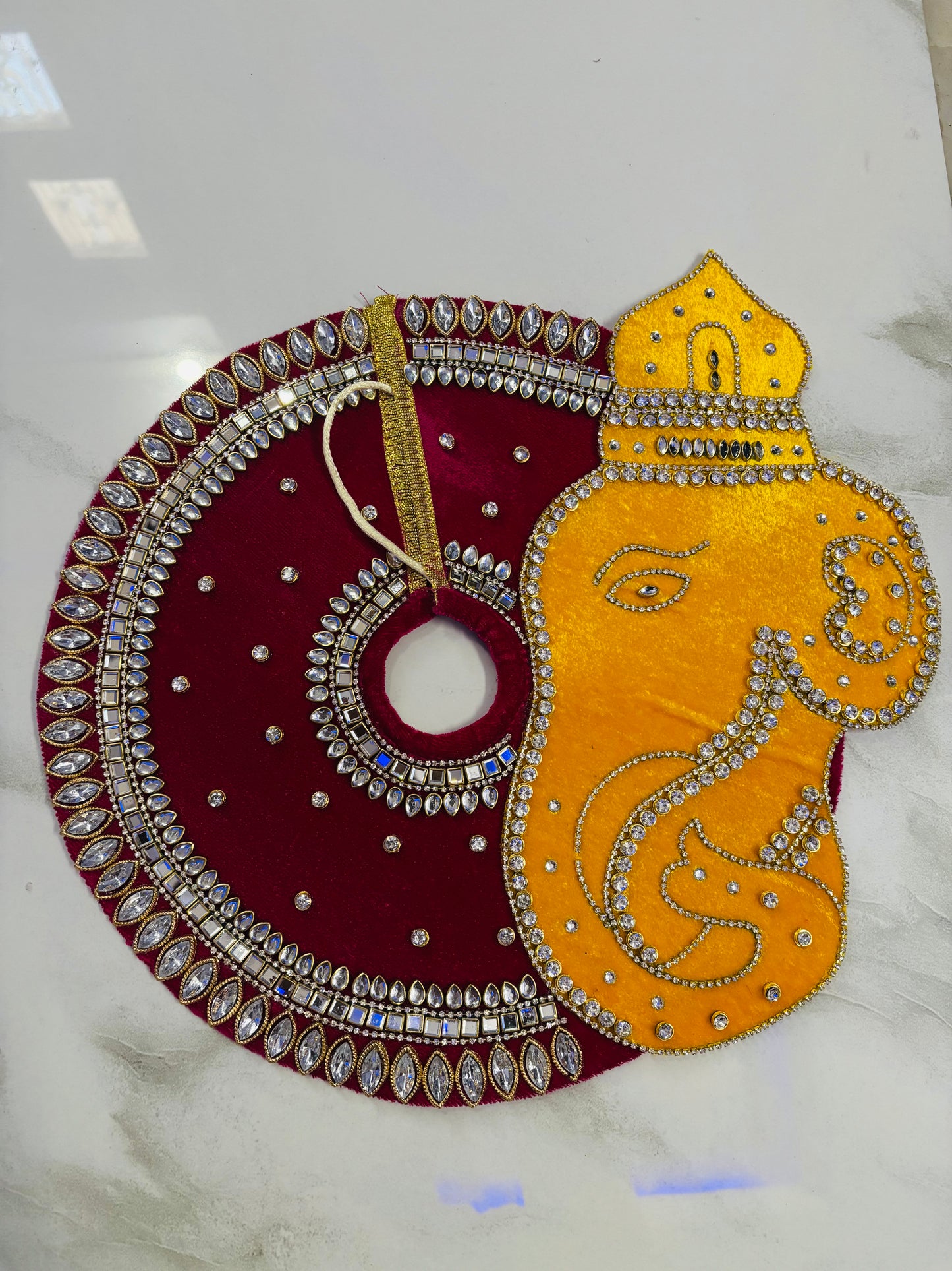 Ganesh special laddu gopal poshak with pagdi Pink and yellow