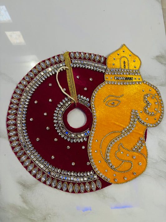 Ganesh special laddu gopal poshak with pagdi Pink and yellow