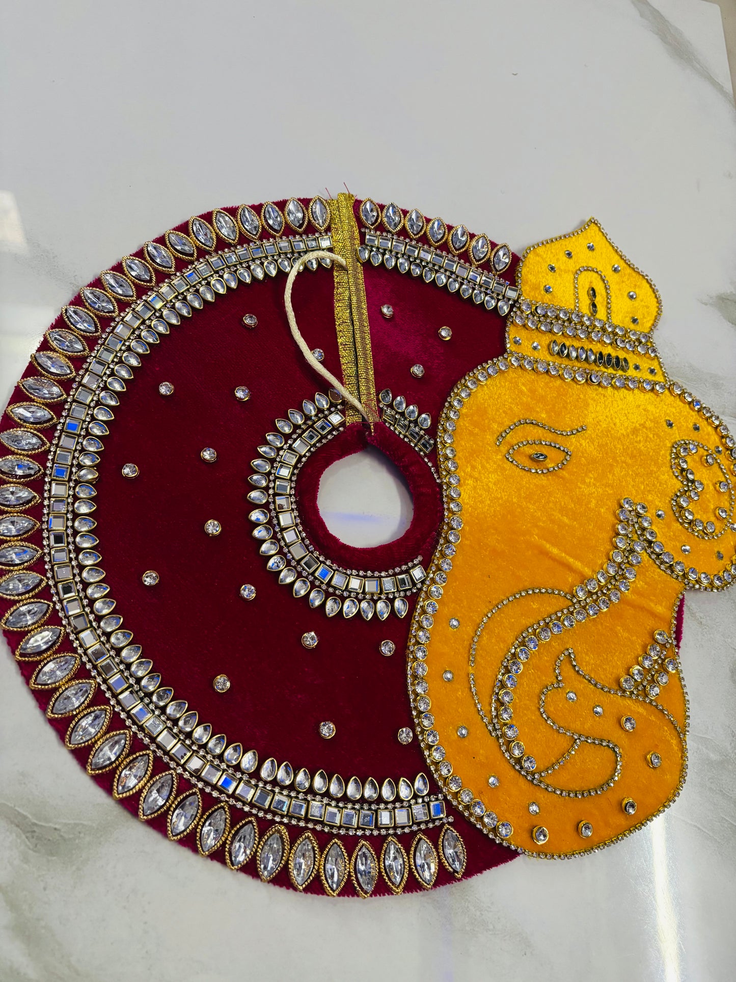 Ganesh special laddu gopal poshak with pagdi Pink and yellow