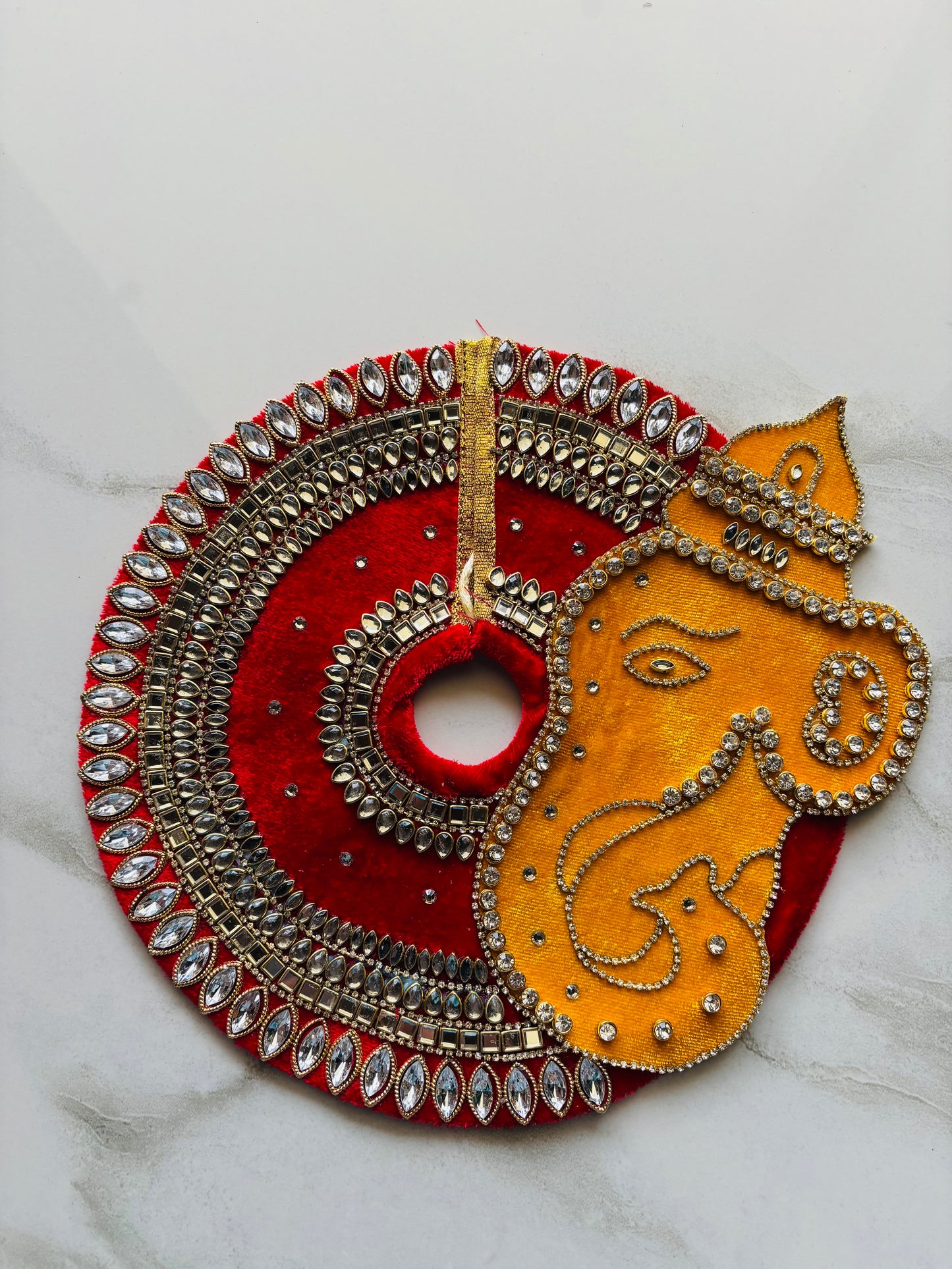 Ganesh special laddu gopal poshak with pagdi Red and yellow