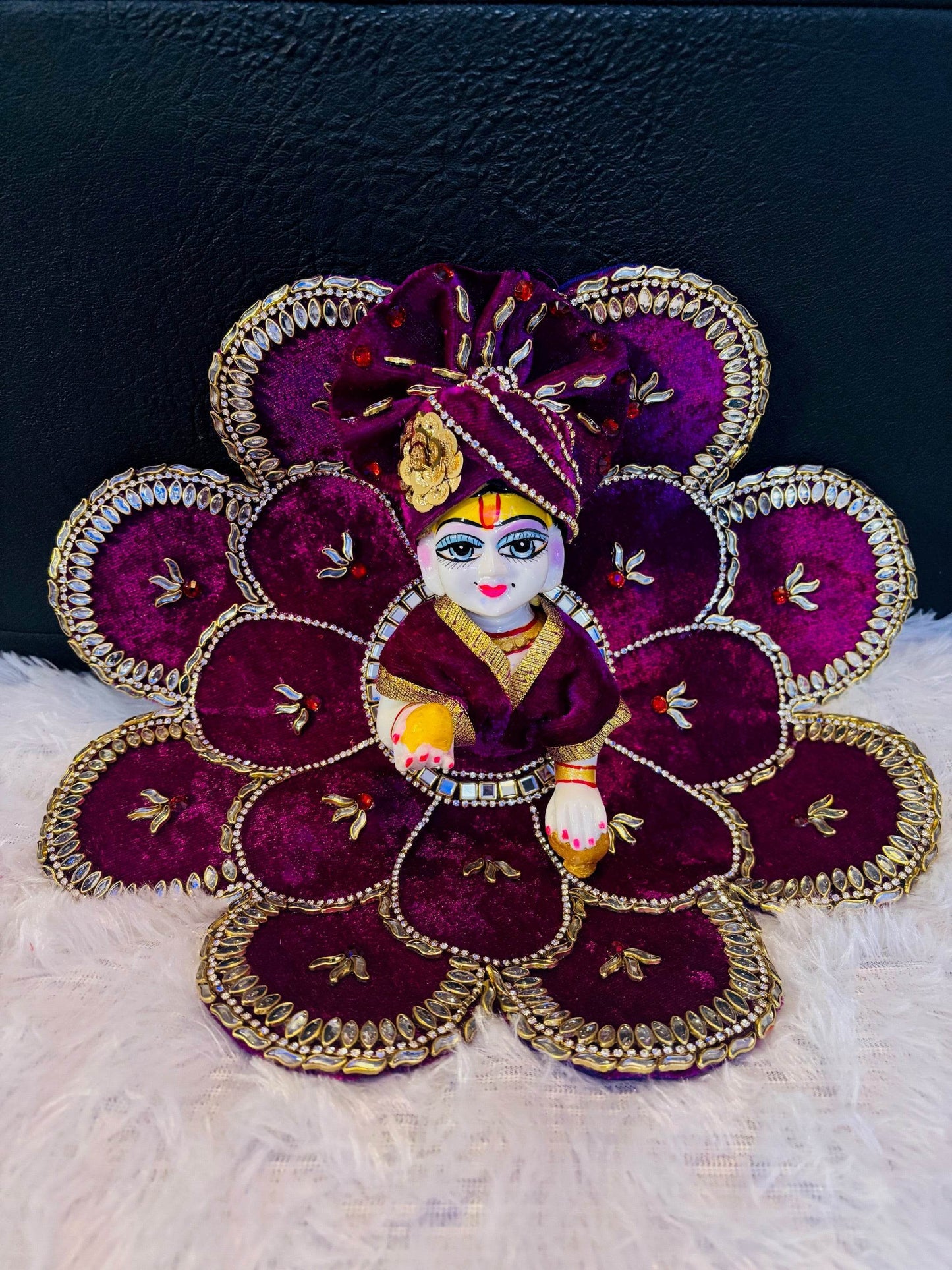 Wine color heavy dress with pagdi - Vrindahaat
