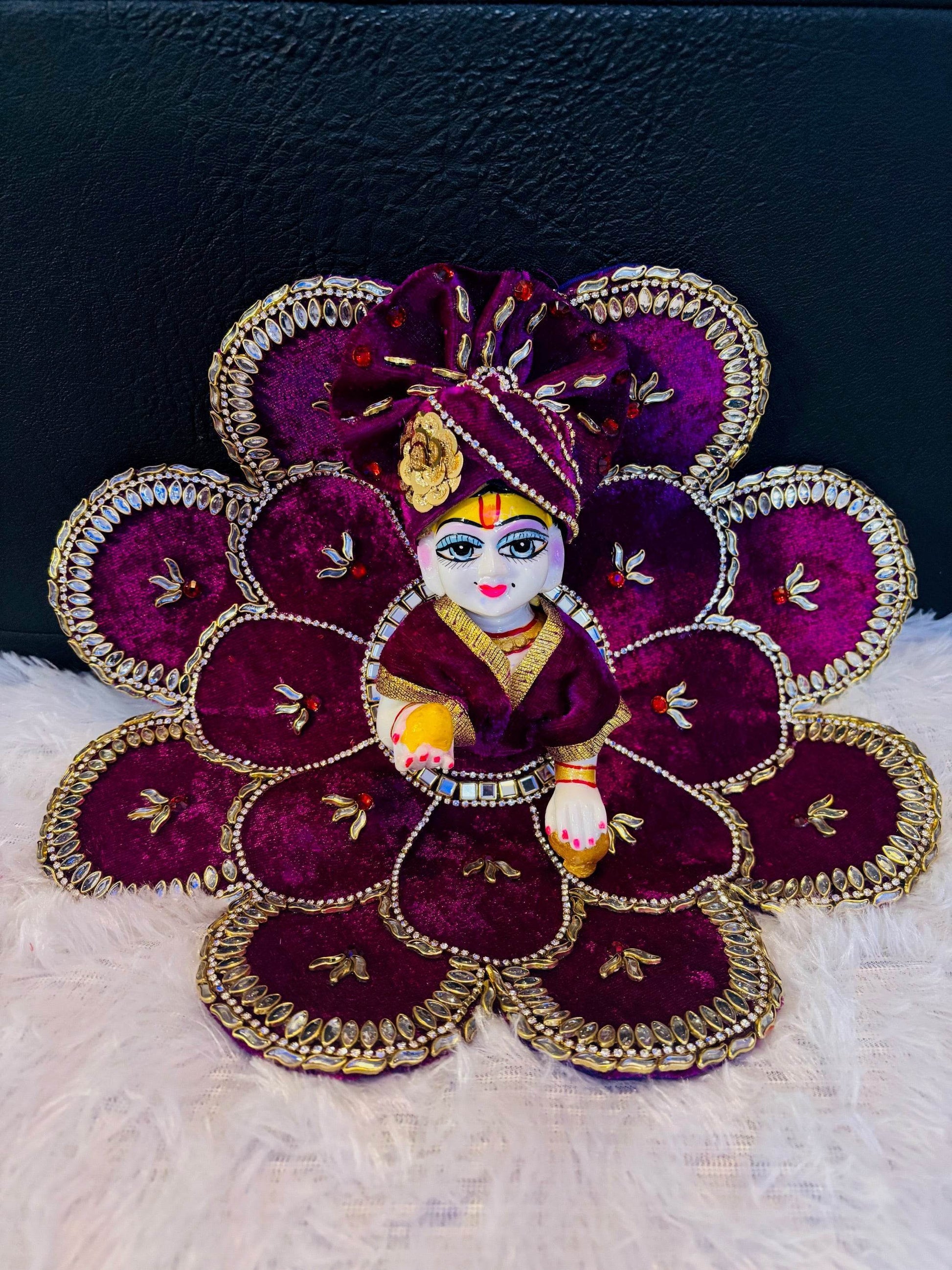 Wine color heavy dress with pagdi - Vrindahaat