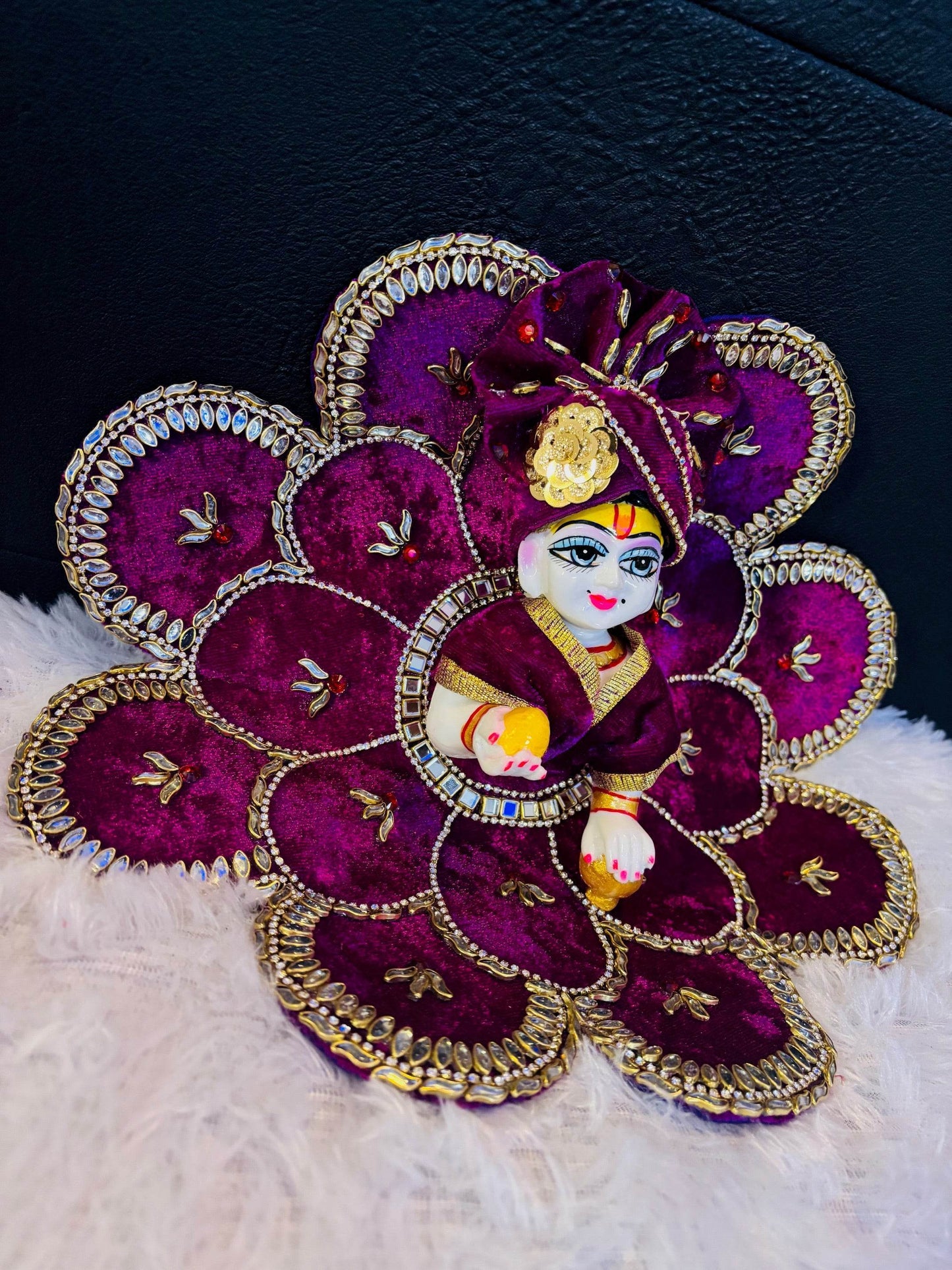 Wine color heavy dress with pagdi - Vrindahaat