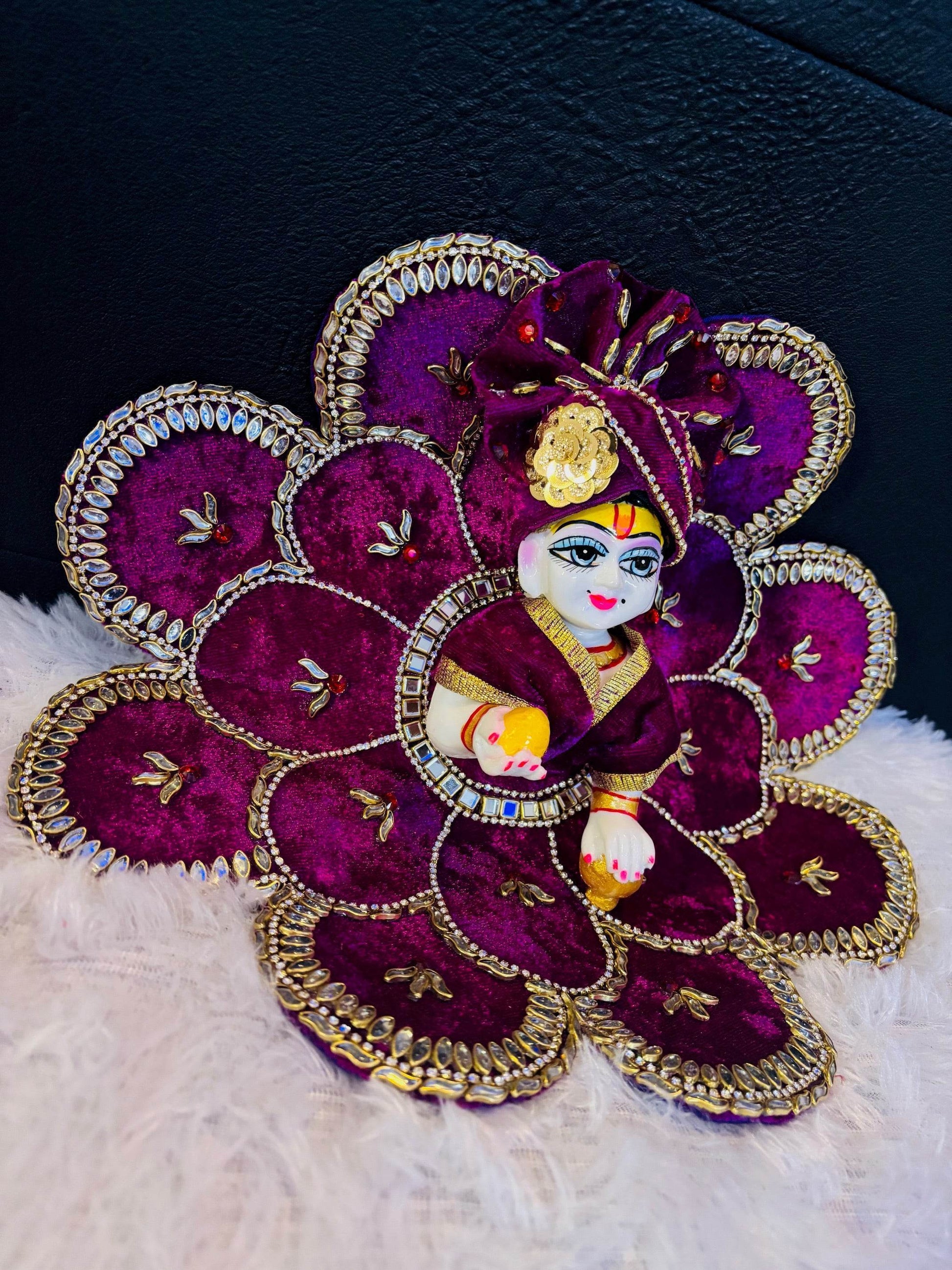 Wine color heavy dress with pagdi - Vrindahaat