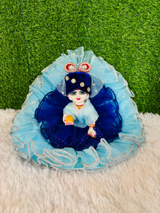 Sky blue frill dress