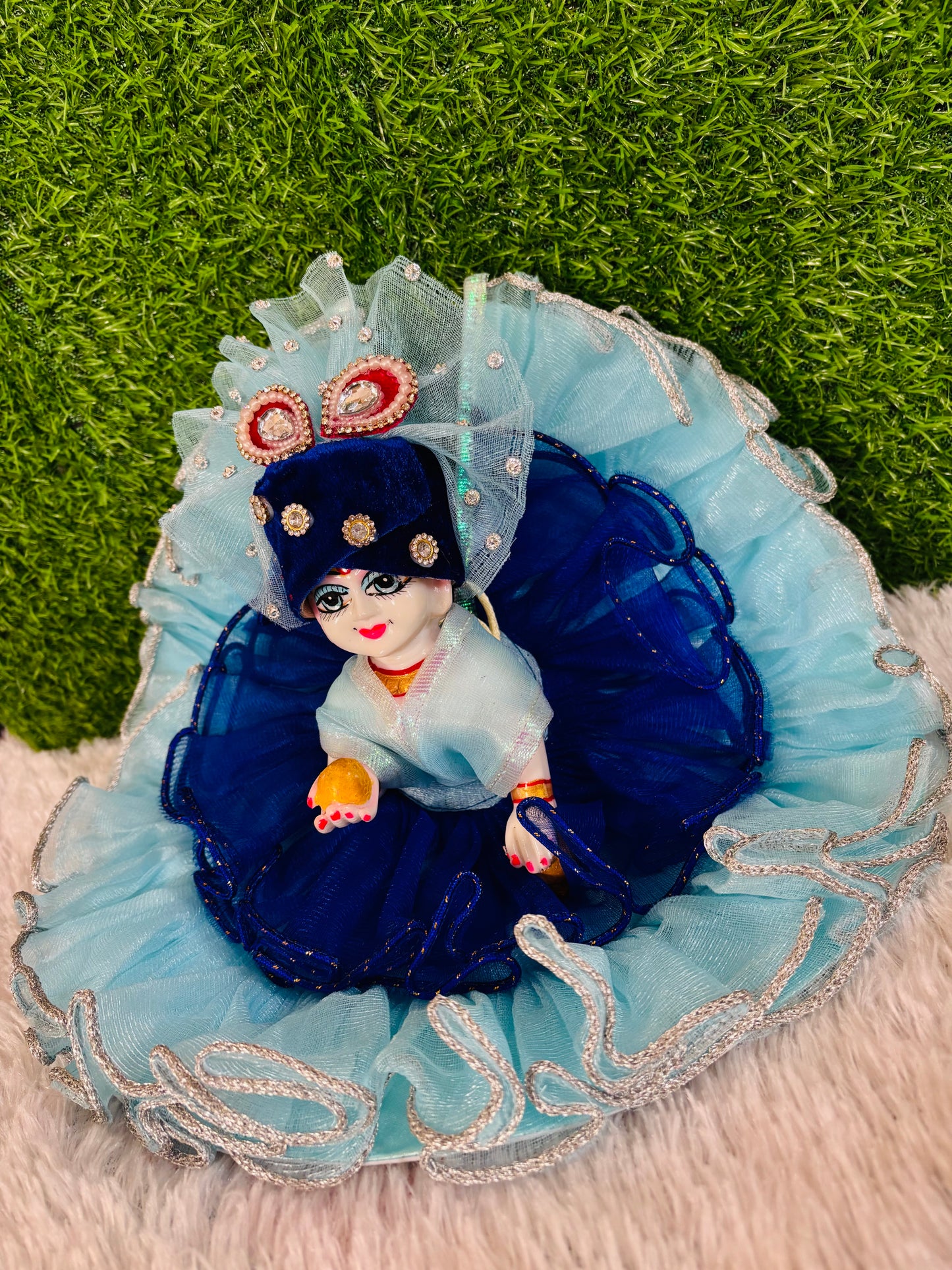 Sky blue frill dress