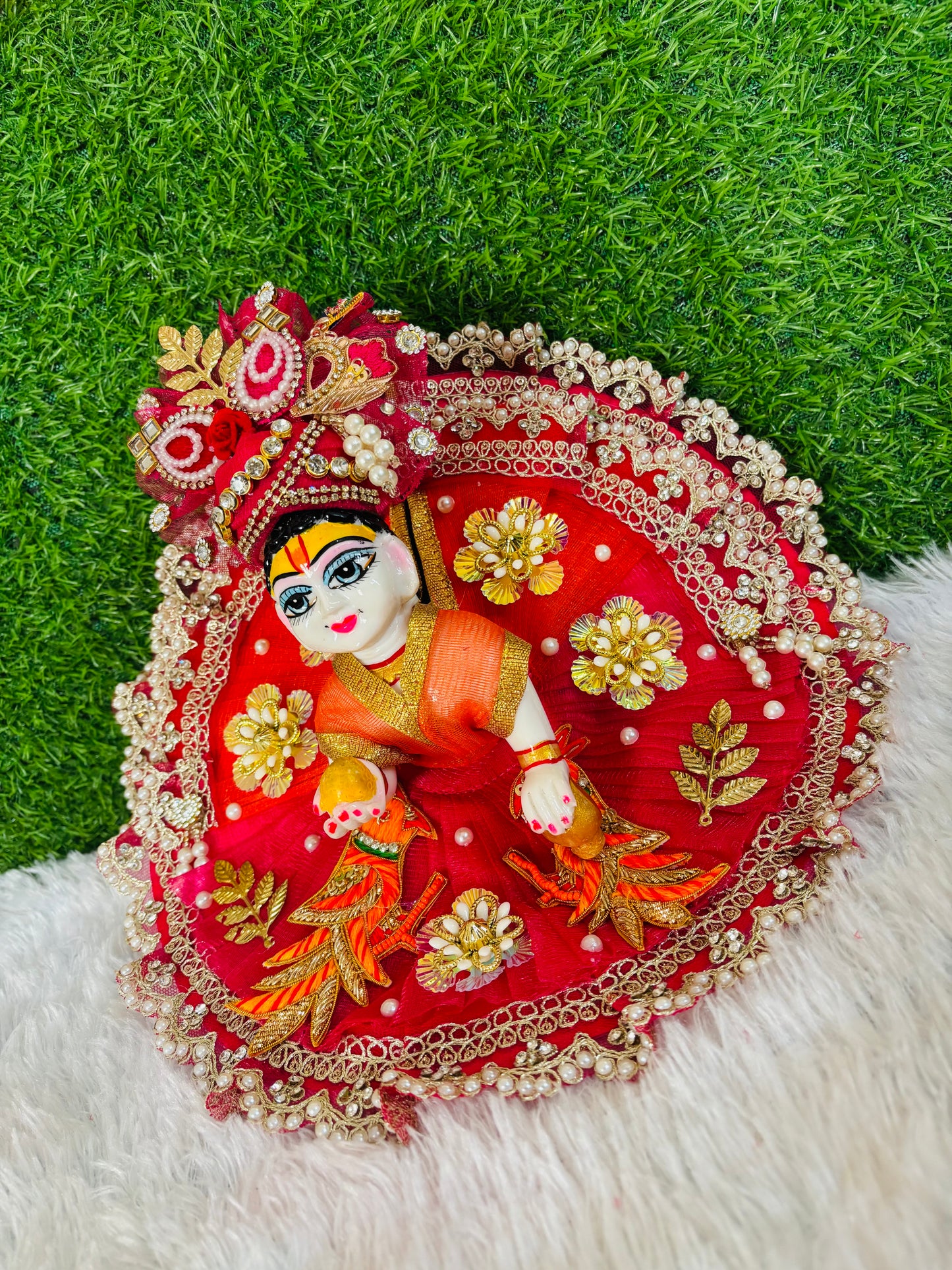 Gorgeous parrot Dress with Pagdi | Vrindahaat