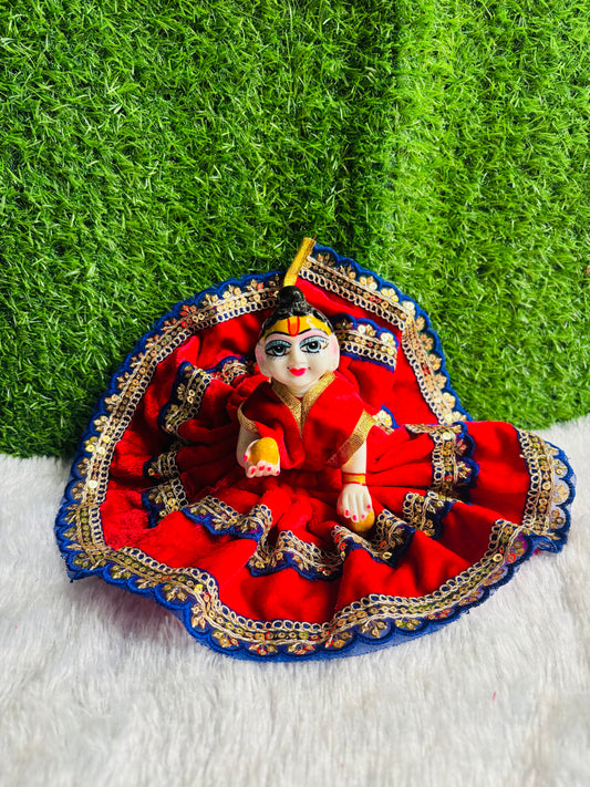 Red velvet Daily Wear Dress without Pagdi | Vrindahaat