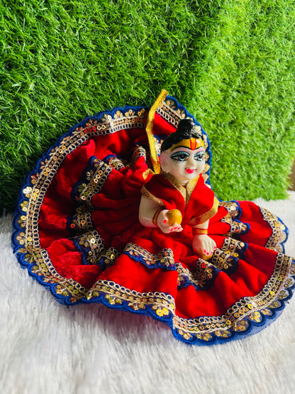 Red velvet Daily Wear Dress without Pagdi | Vrindahaat