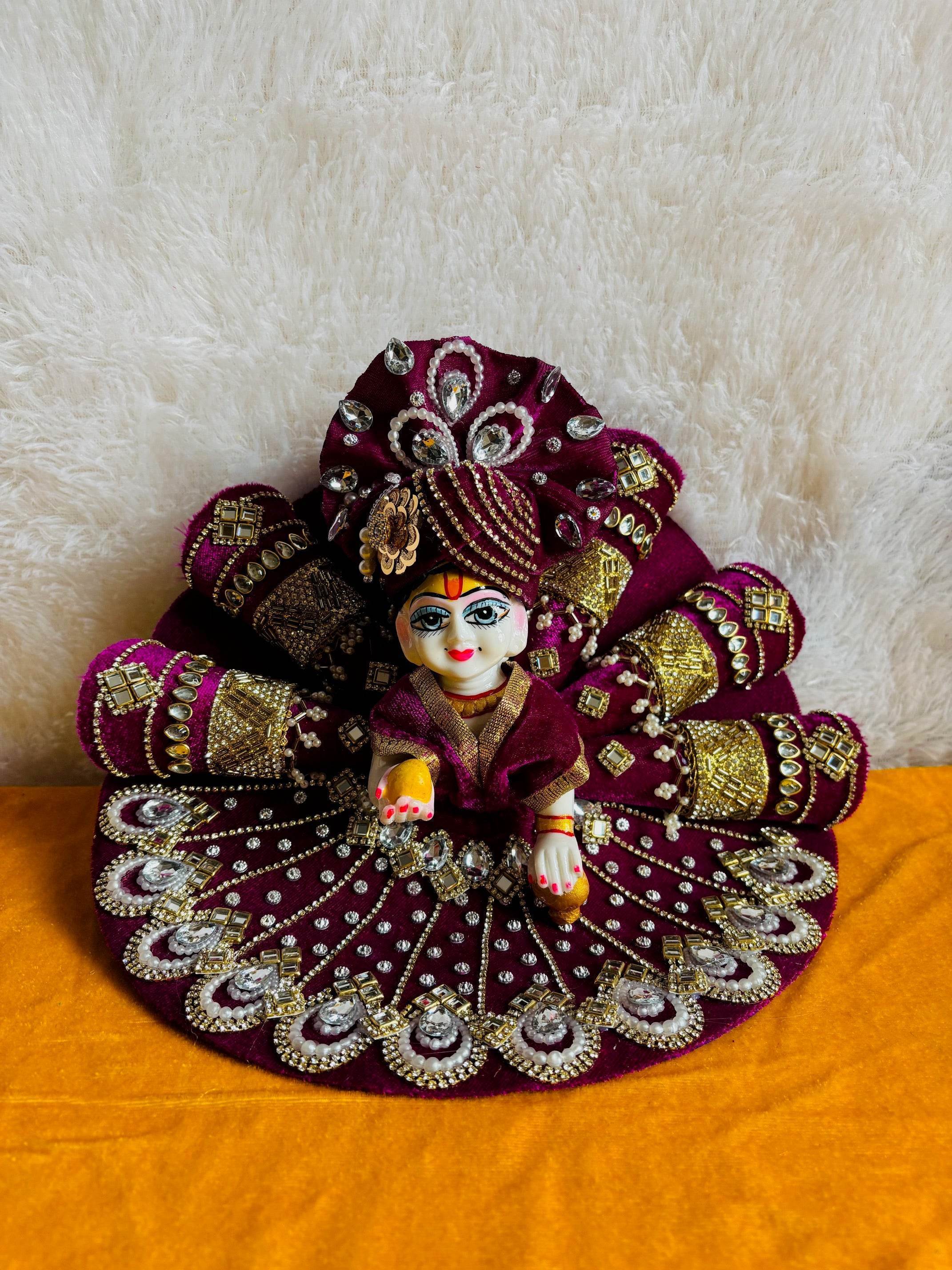 Stunning wine color dress with pagdi - Vrindahaat