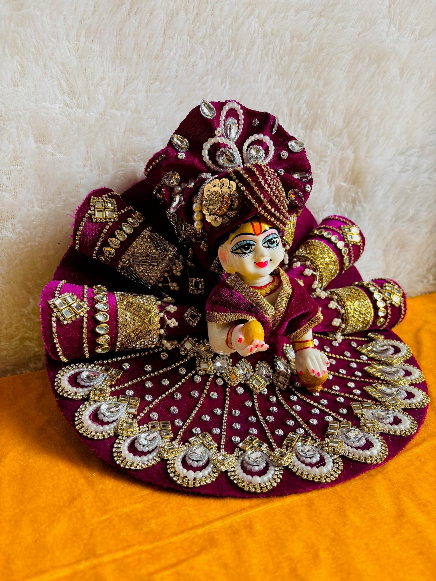 Stunning wine color dress with pagdi - Vrindahaat
