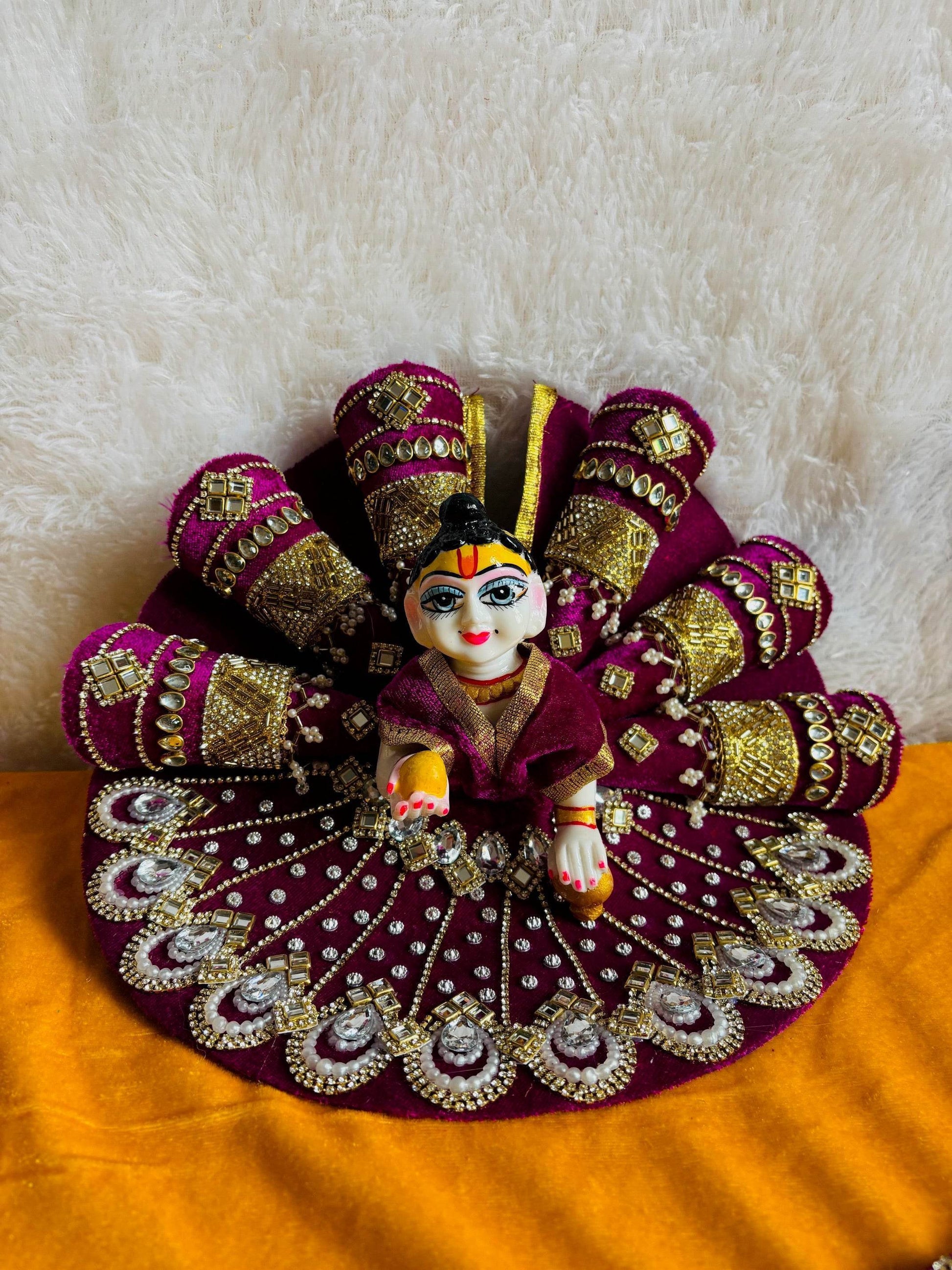 Stunning wine color dress with pagdi - Vrindahaat