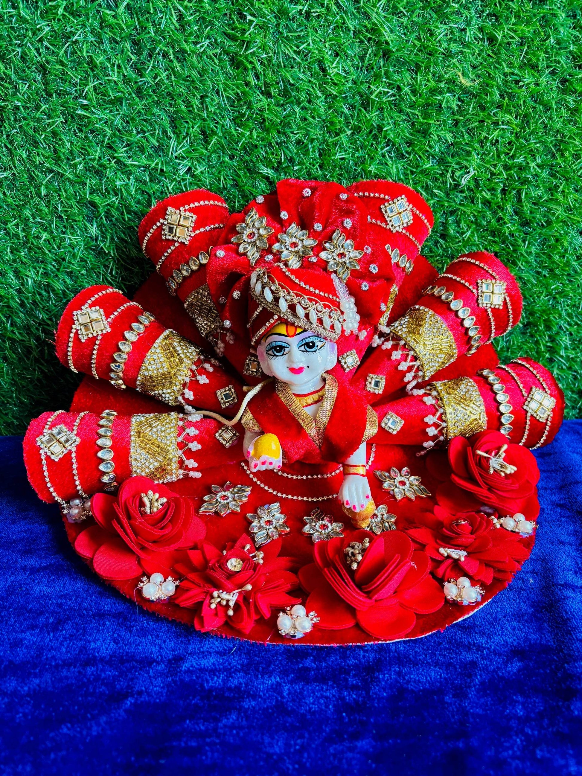 Beautiful red dress festive special with pagdi - Vrindahaat