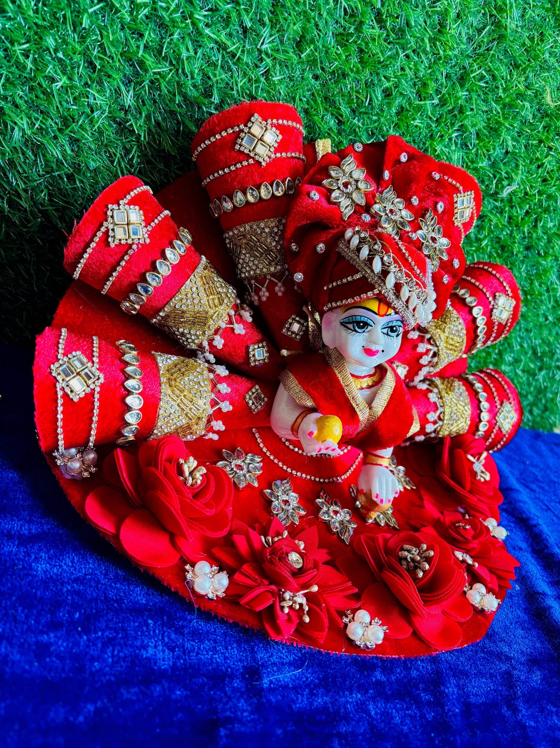 Beautiful red dress festive special with pagdi - Vrindahaat