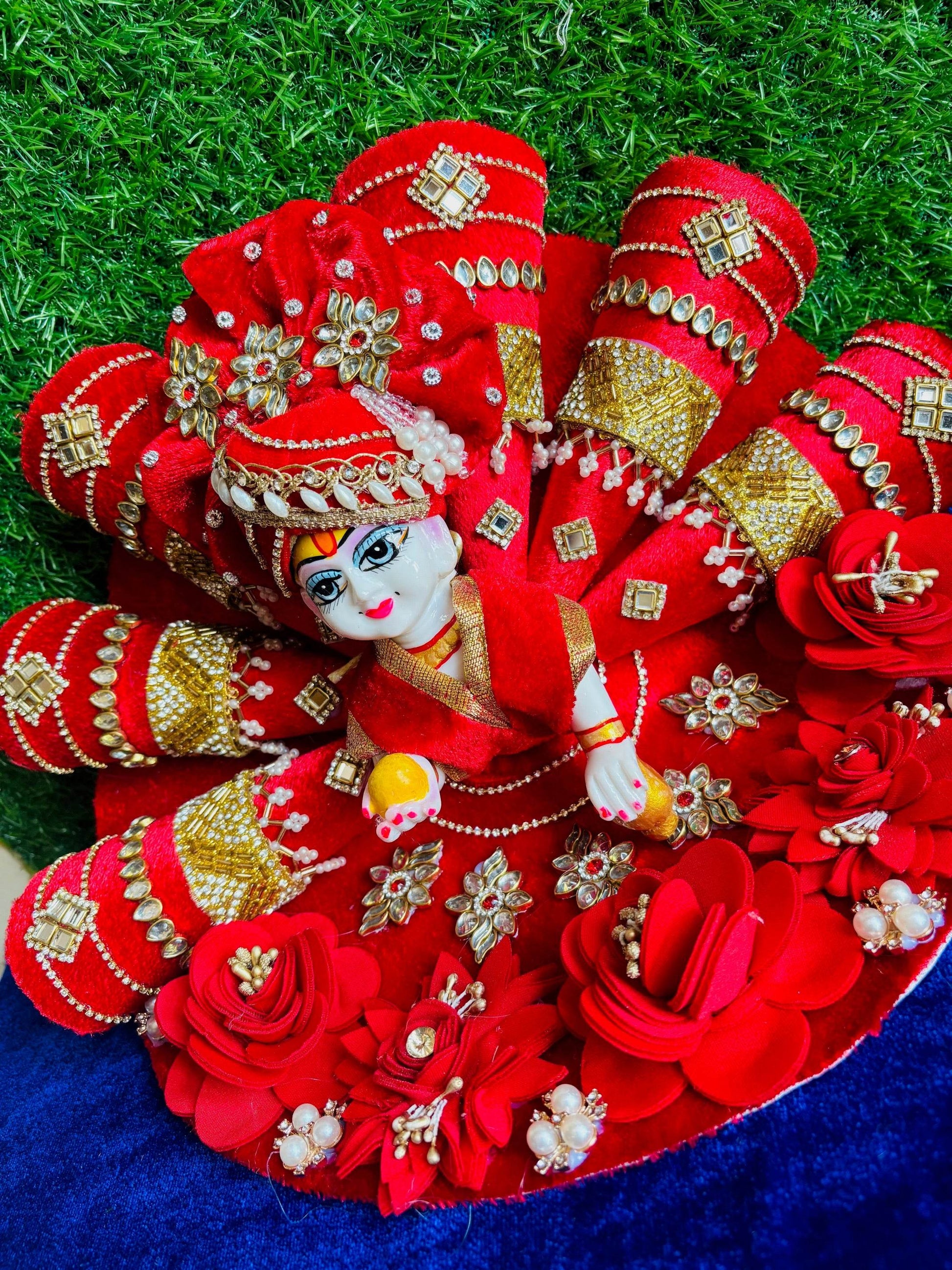 Beautiful red dress festive special with pagdi - Vrindahaat
