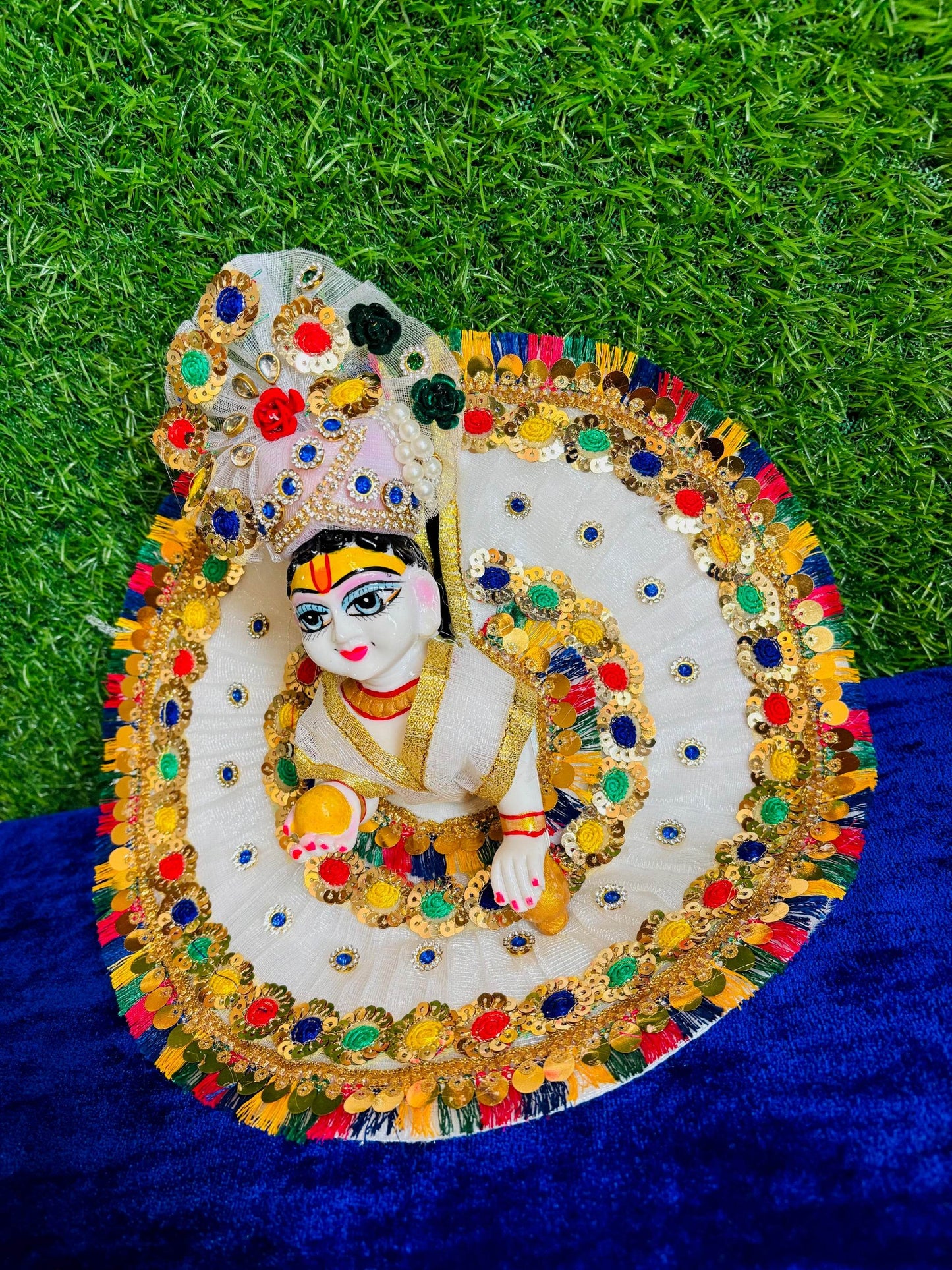 Navratri special colourful dress with pagdi - Vrindahaat