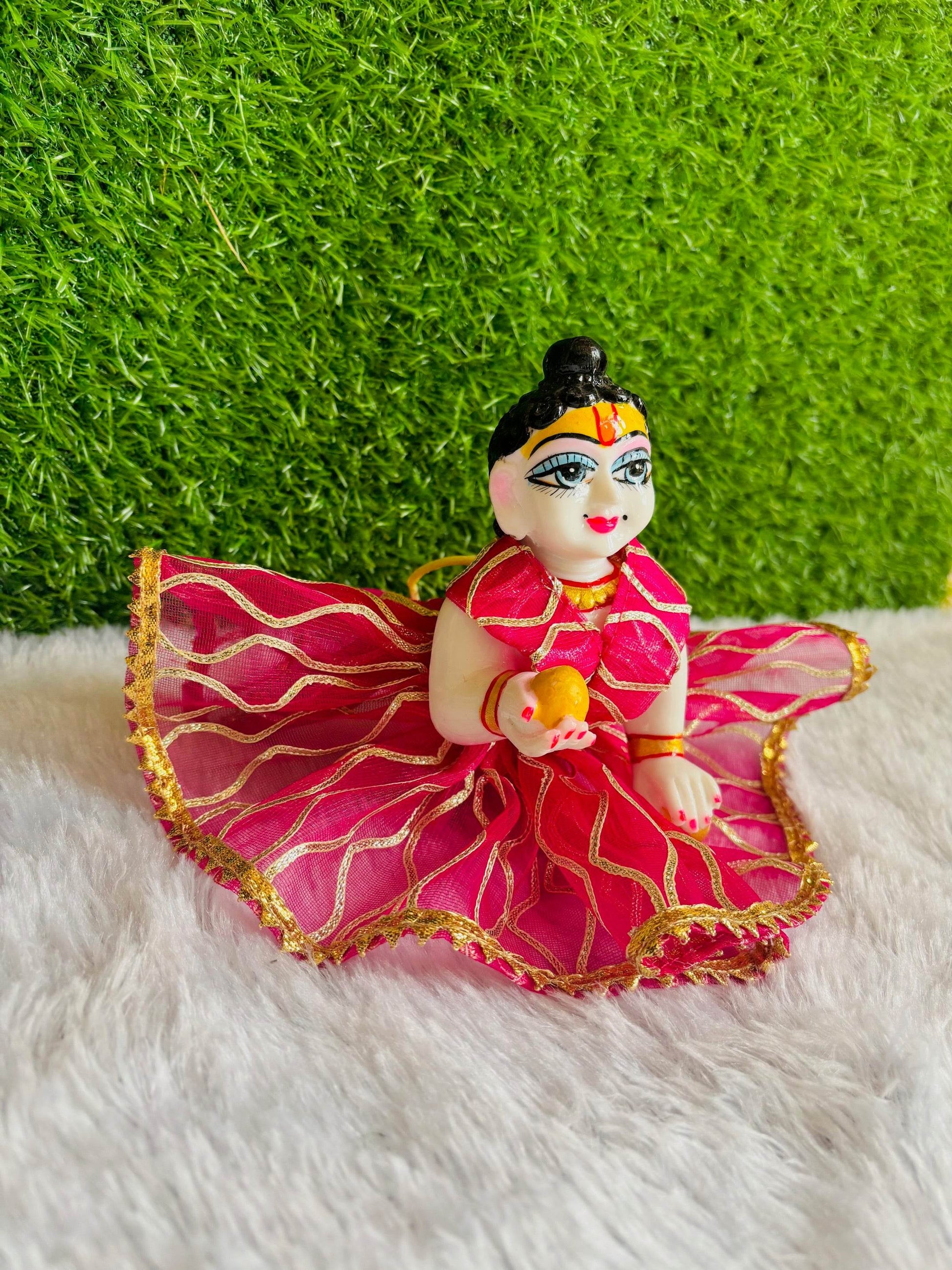 Daily wear pink net poshak without pagdi - Vrindahaat