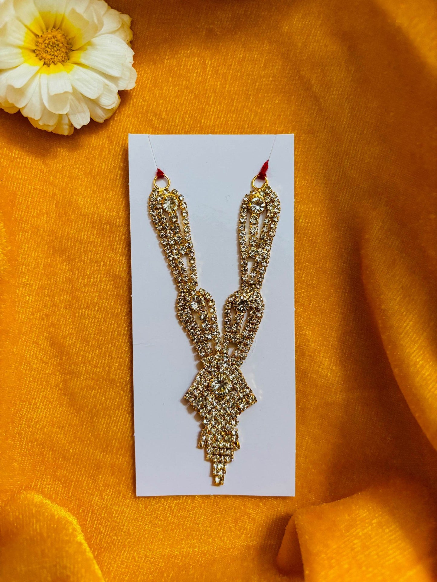 Golden Long heavy necklace/Haar for gopala - Vrindahaat