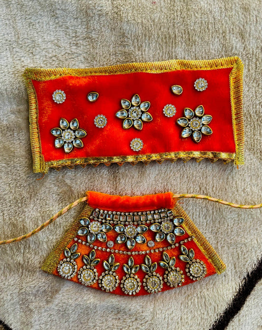 Premium lehanga chunri choli for mata rani/ Radha rani - Vrindahaat