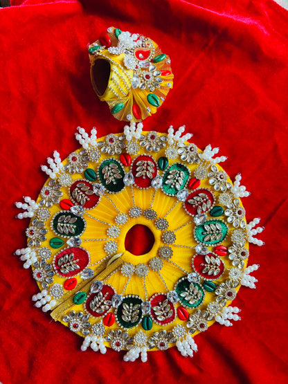 Heavy yellow Dress with Pagdi | Vrindahaat