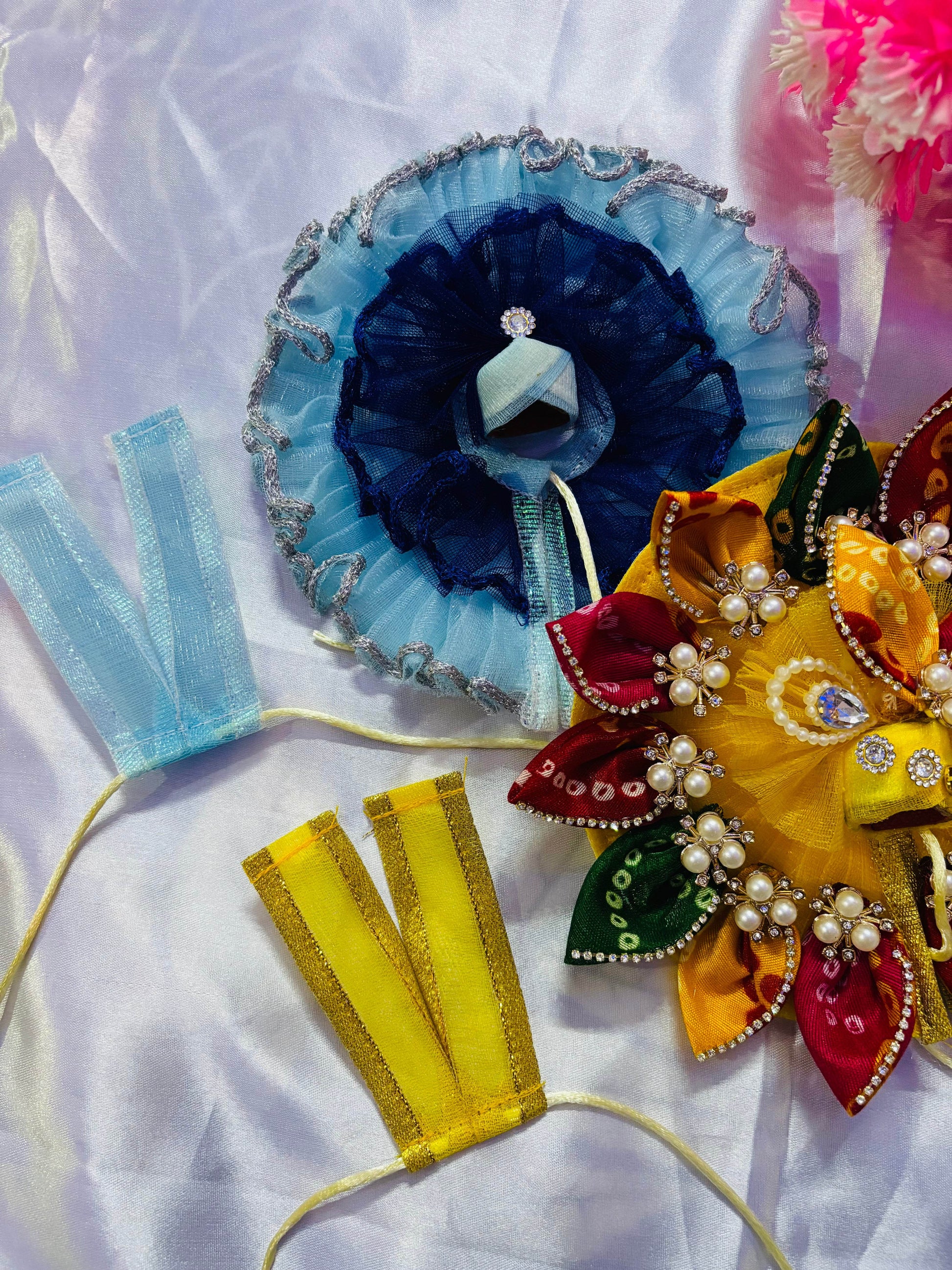 Pack of 2 Beautiful Dresses for Kanha Ji with Pagdi