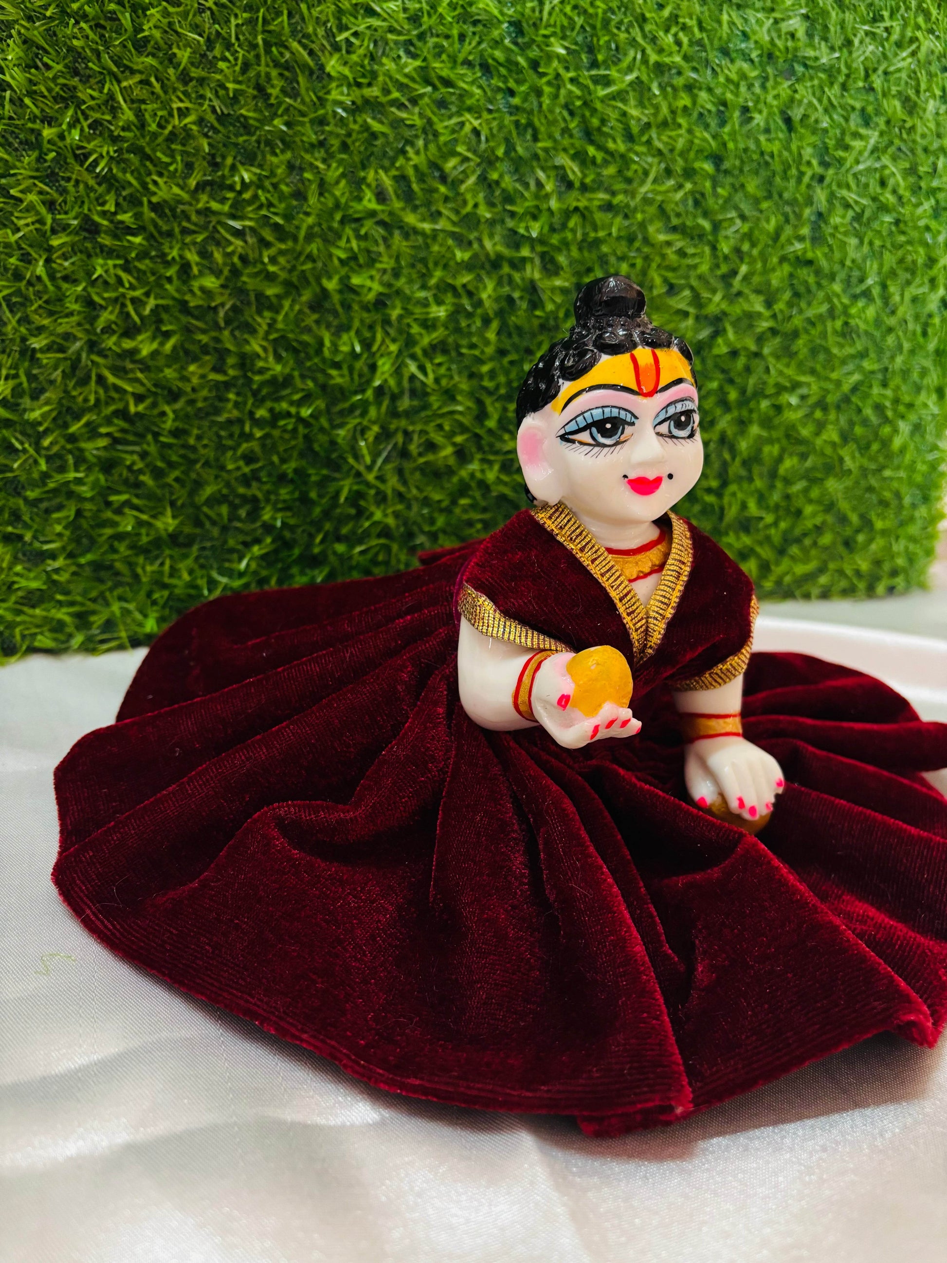  Maroon Laddu Gopal Dress for Daily Puja - No Pagdi