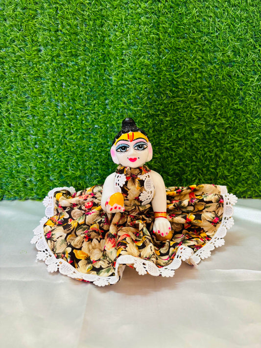 FLORAL PRINT DAILY WEAR DRESS WITHOUT PAGDI - Vrindahaat