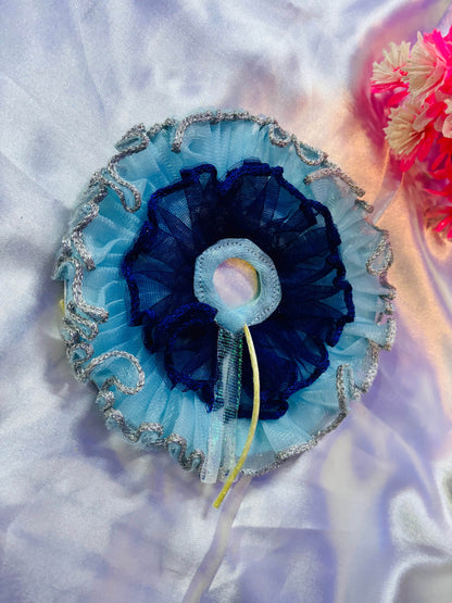 Kanha Ji Blue Frill Dress and Pagdi for Daily Use