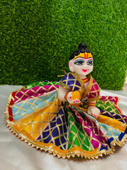  Handmade Multicolor Laddu Gopal Dress - Daily Use - No Pagdi