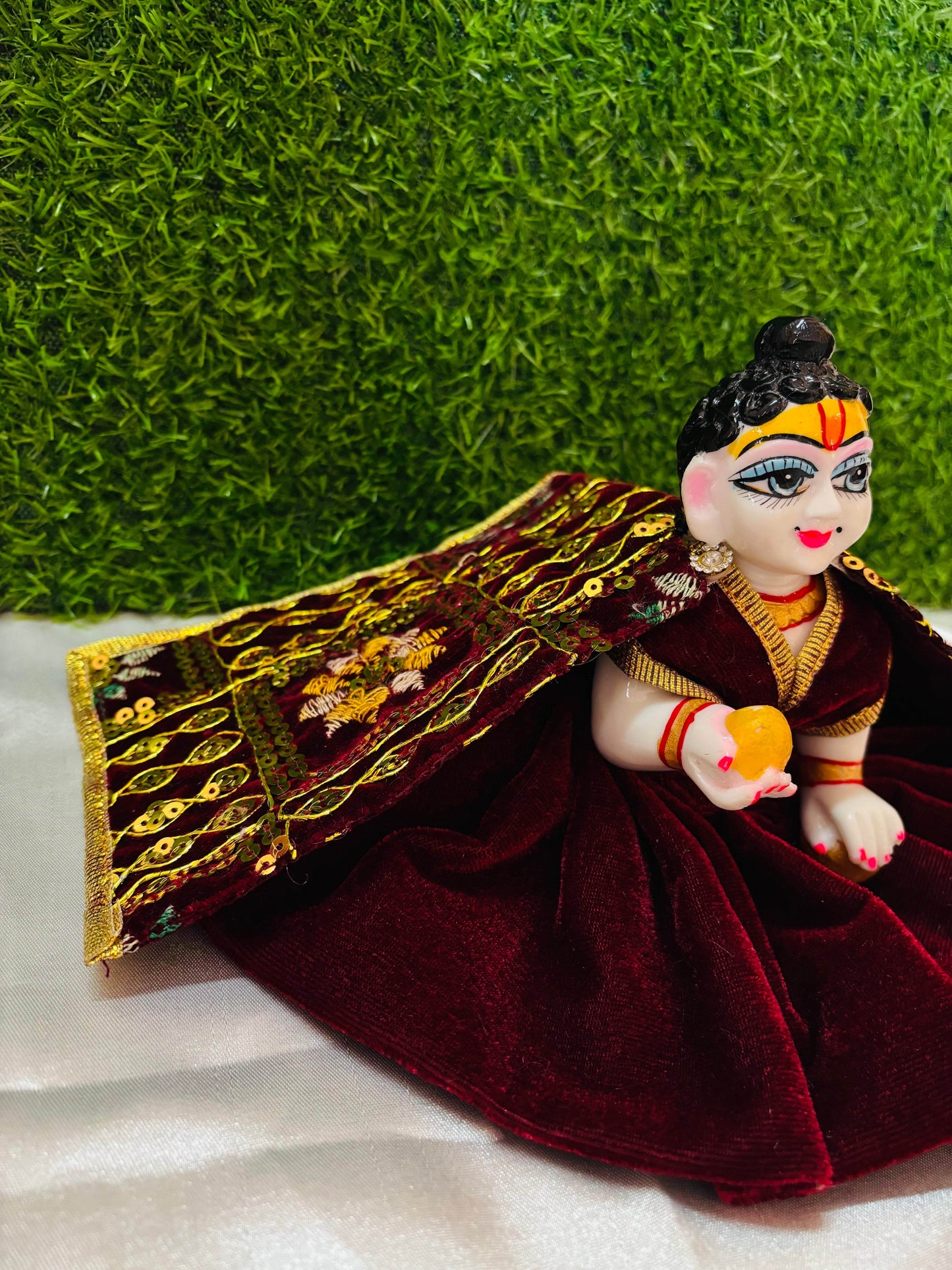  Luxurious Maroon Velvet Laddu Gopal Dress for Daily Use