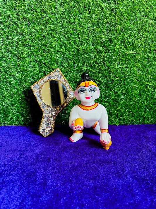  Traditional Pooja Mirror for Laddu Gopal Ji