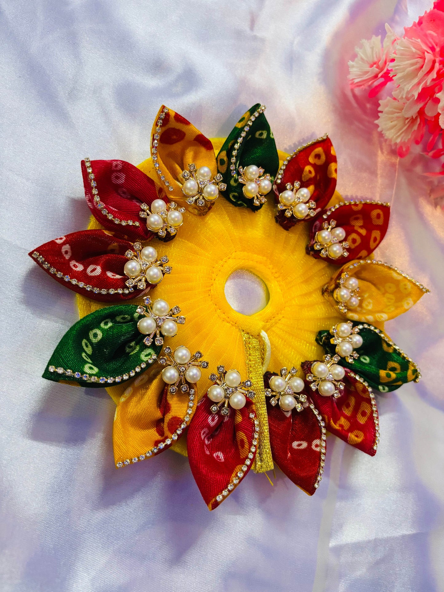  Kanha Ji Yellow Bandhej Dress with Matching Pagdi