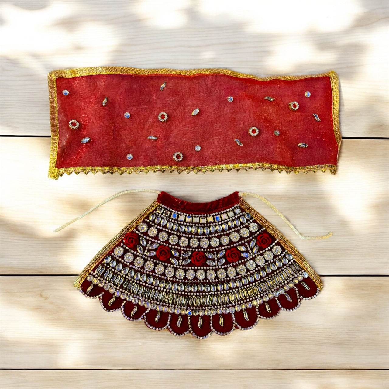 Premium Red Lehanga Chunri Choli for Mata Rani