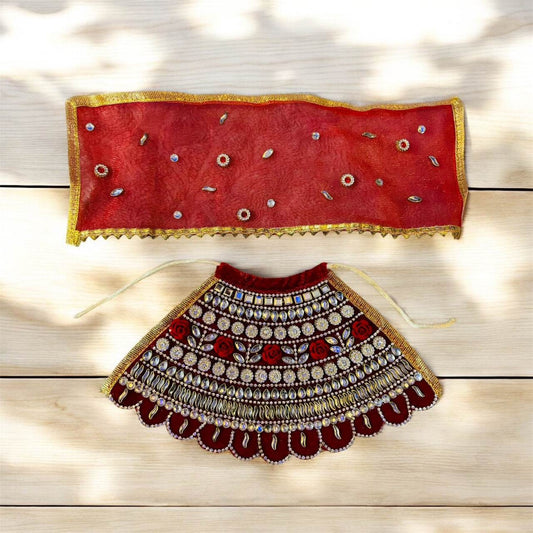 Premium Red Lehanga Chunri Choli for Mata Rani
