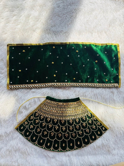 Radha Rani Traditional Heavy Dress in Green