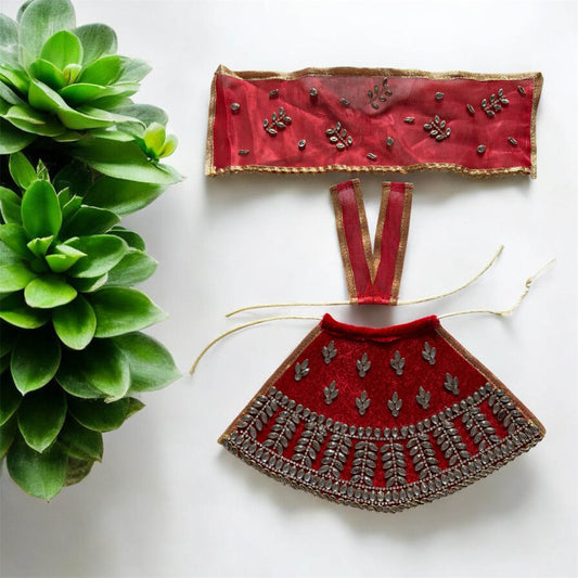Premium Red Lehanga Chunri Choli for Mata Rani