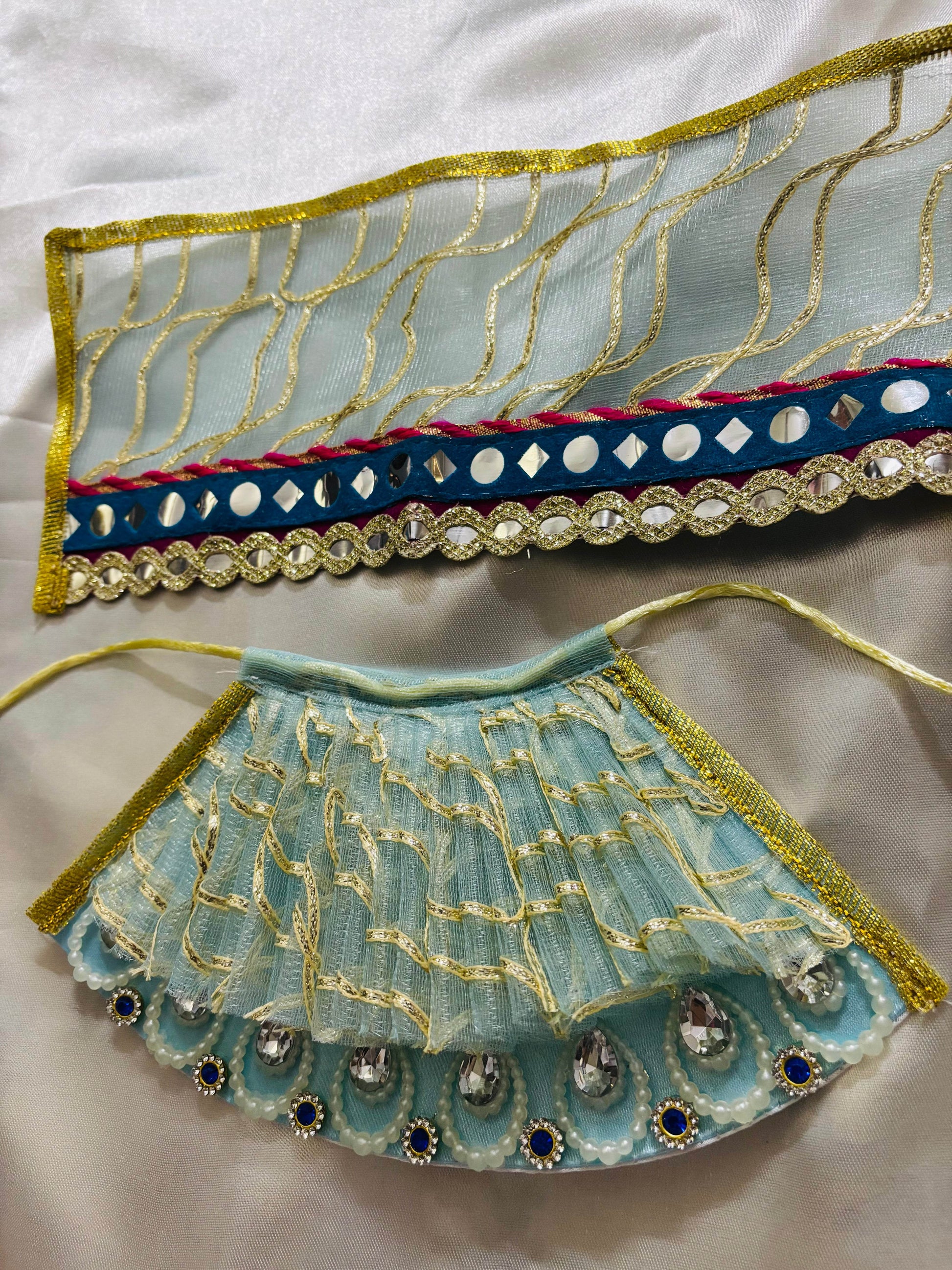  Radha Rani Sky Blue Daily Lehanga Chunri Set
