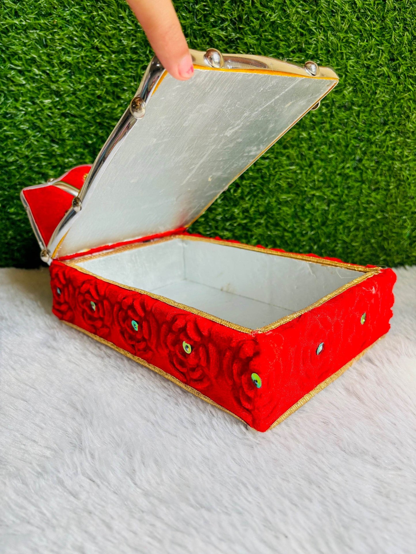  "Wooden Bed with Storage Box for Laddu Gopal Ji