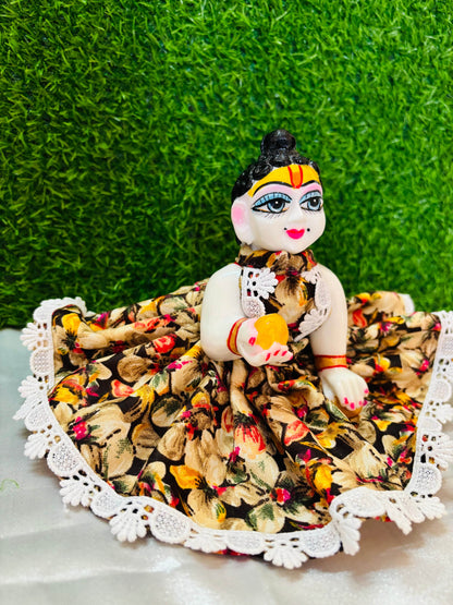  Daily Use Kanha Ji Dress with Floral Print - No Pagdi