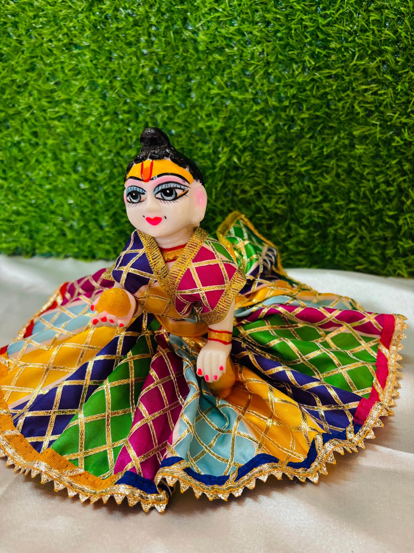  Vibrant Multicolor Dress for Kanha Ji - Vrindahaat