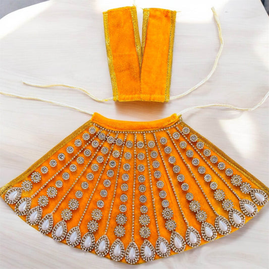 Premium Yellow Lehanga Chunri Choli for Mata Rani